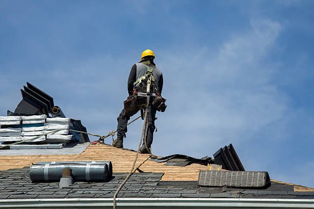 Professional Roofing technician working in Yawkey, WV